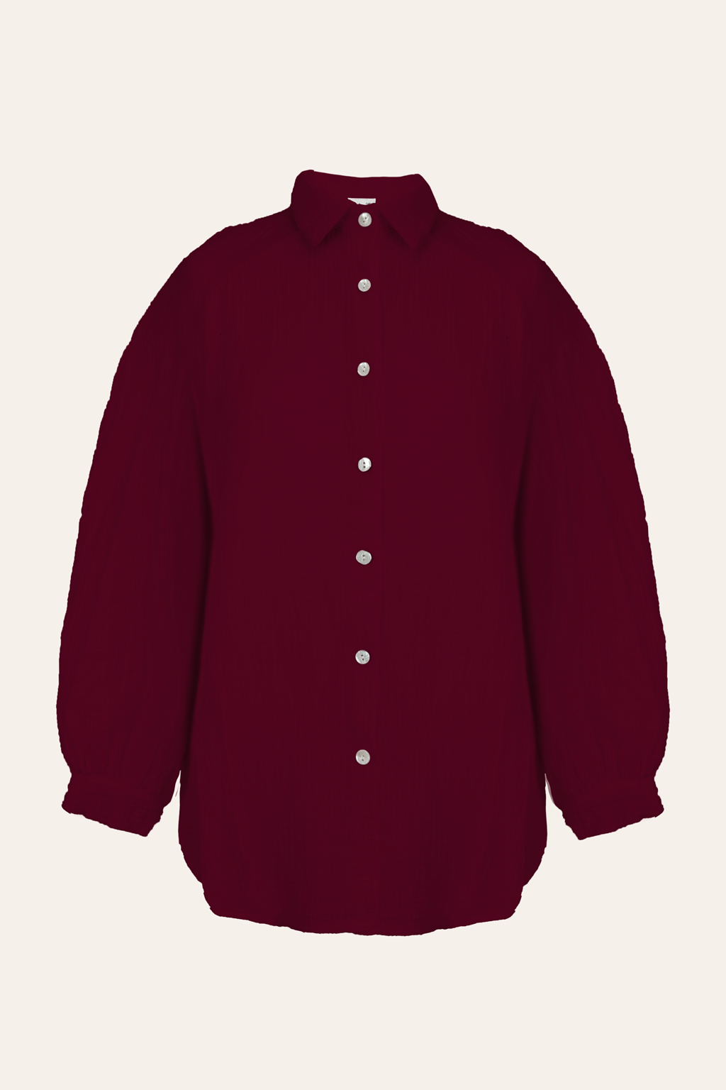 Kurze Musselin Hemdbluse (Burgund)