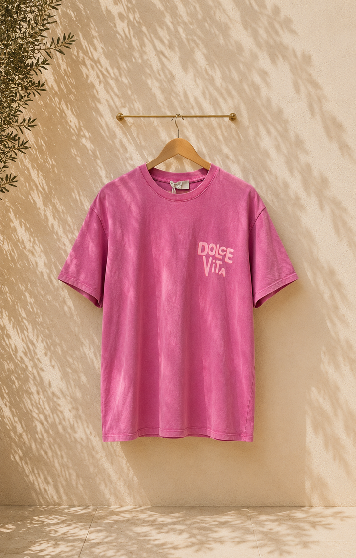 T-Shirt Dolce Vita (Washed Pink)