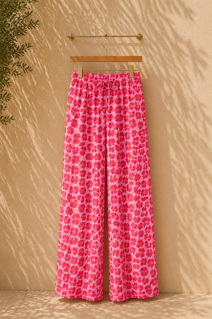 Musselin Hose (Leomuster Rosa Pink)