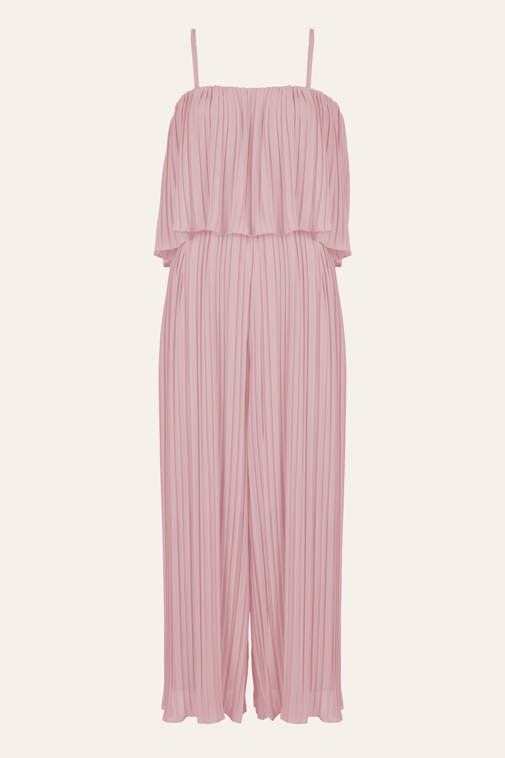 Jumpsuit in Faltenoptik (Rosa)