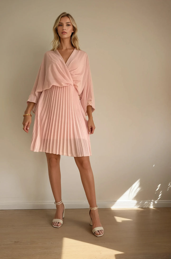Midikleid mit Plisseerock (Blush)