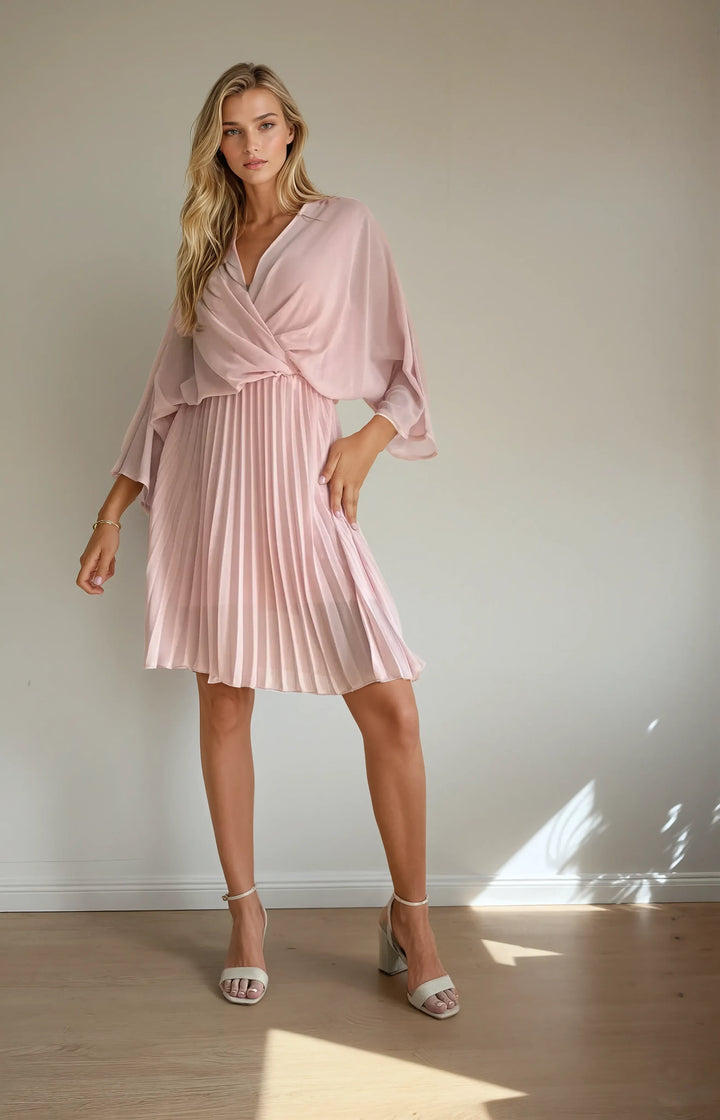 Midikleid mit Plisseerock (Blush)
