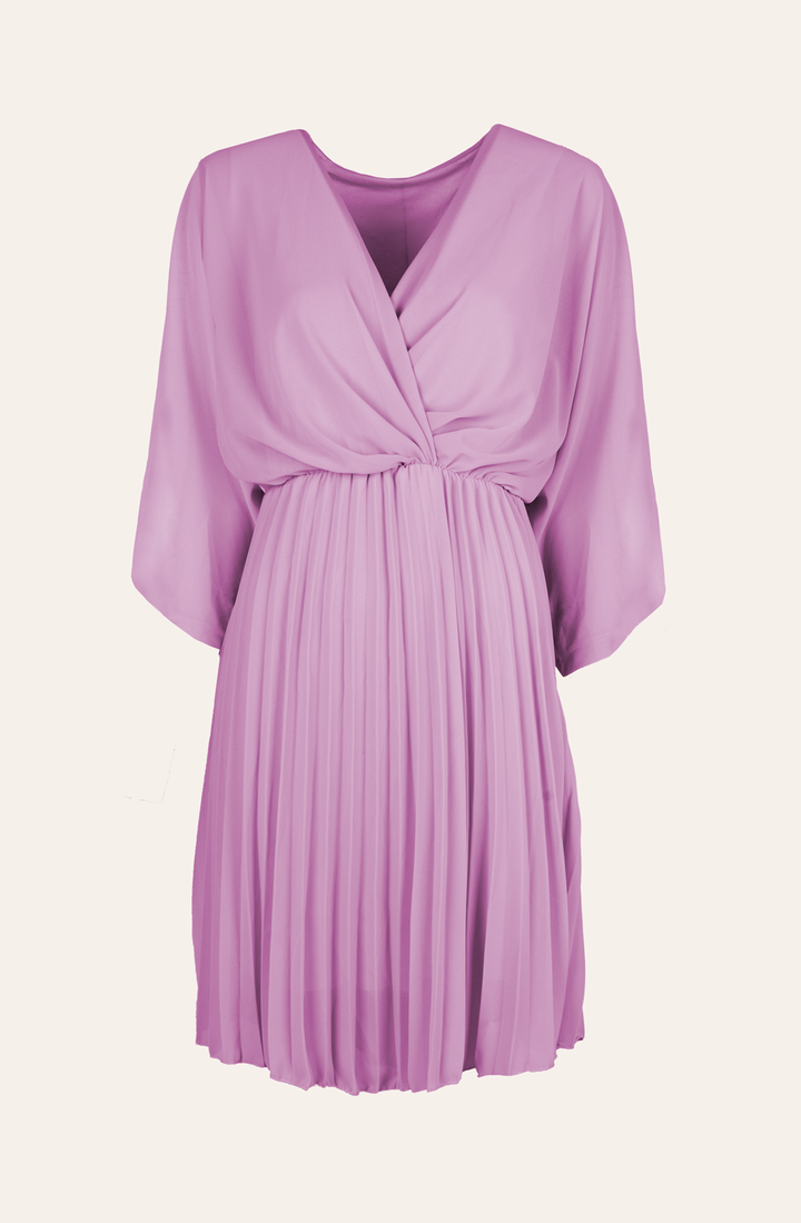 Midikleid mit Plisseerock (Flieder)