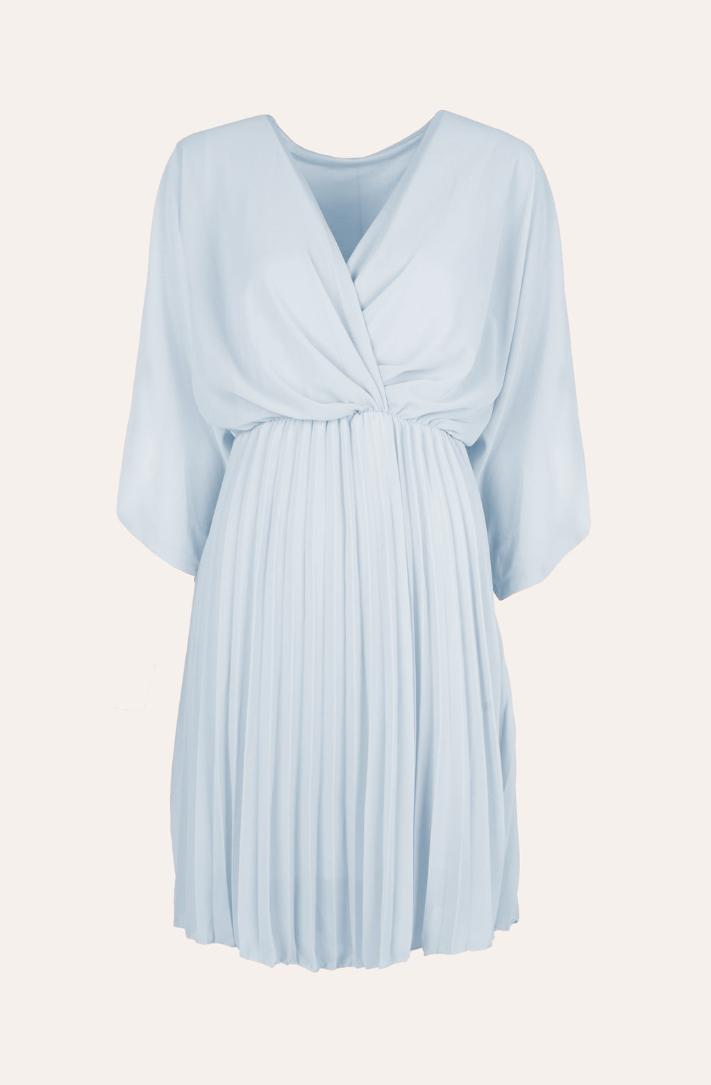 Midikleid mit Plisseerock (Hellblau)