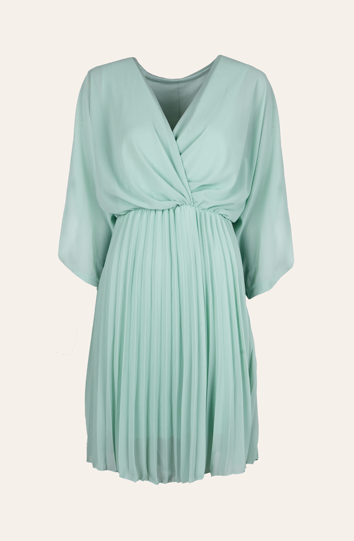 Midikleid mit Plisseerock (Mint)